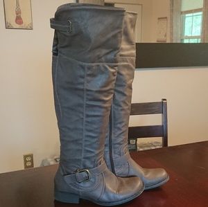 Bare Traps Taupe Over the Knee Boots